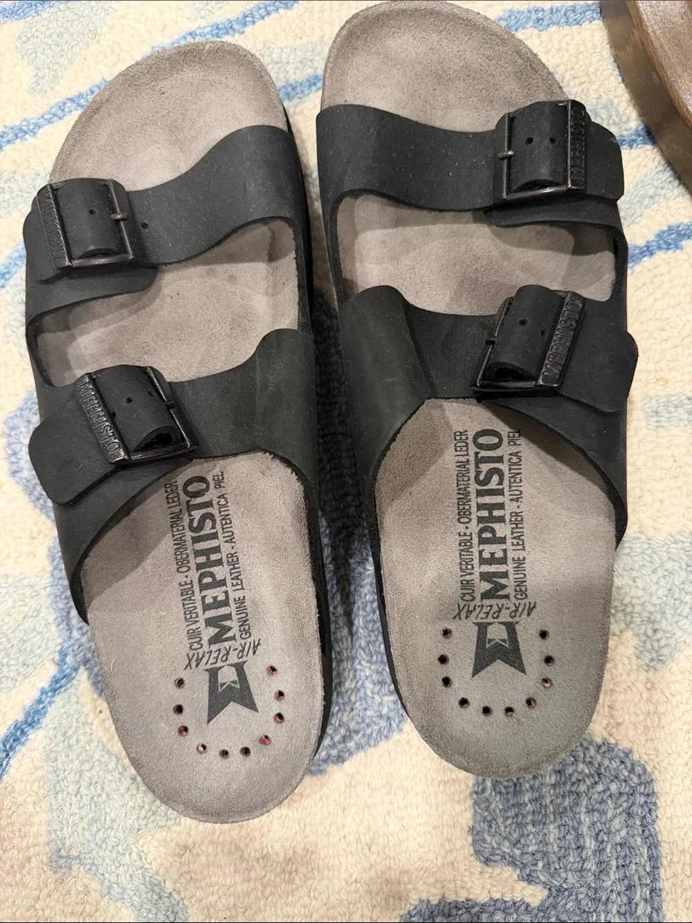 Mephisto Men’s Leather Sandals — like new